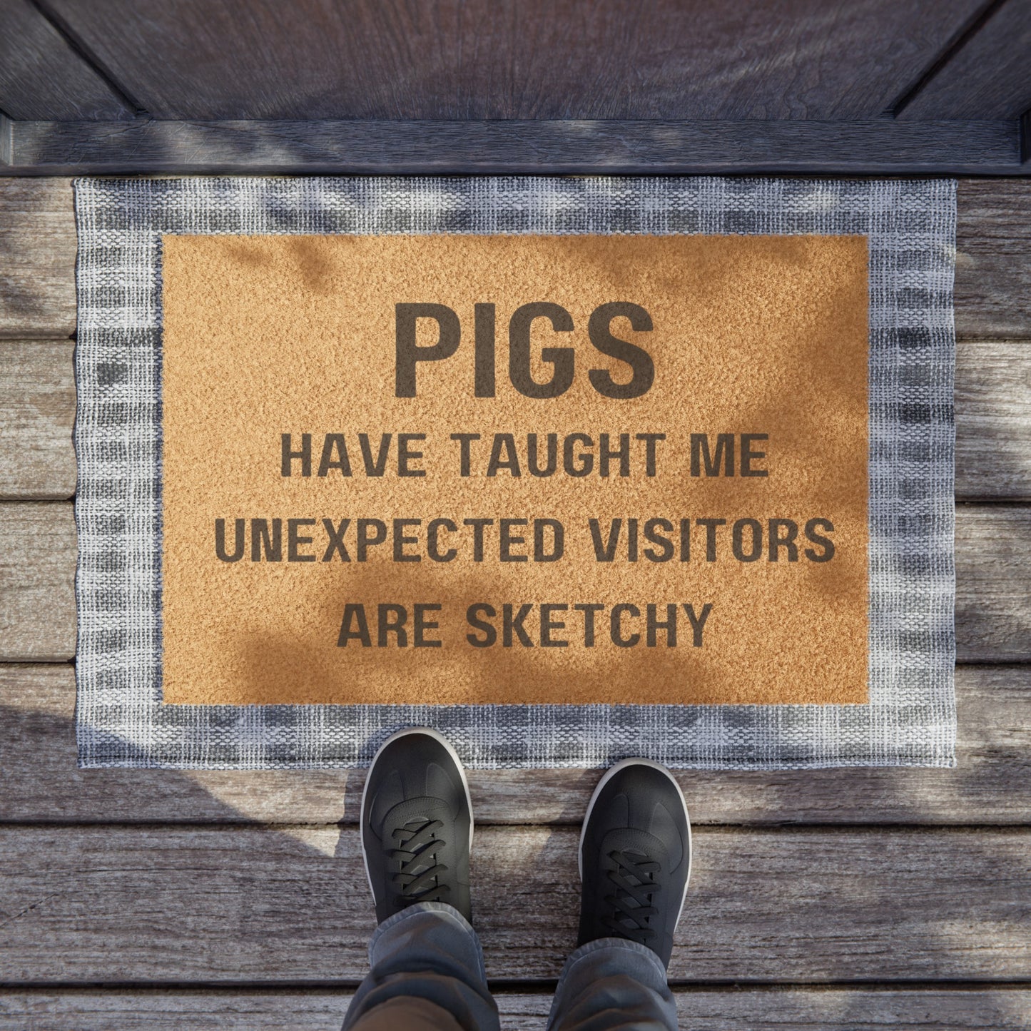 Pigs have taught me Doormat