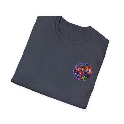 TLS Neon Girl T-Shirt — Neon Retro Gaming Crew Tee