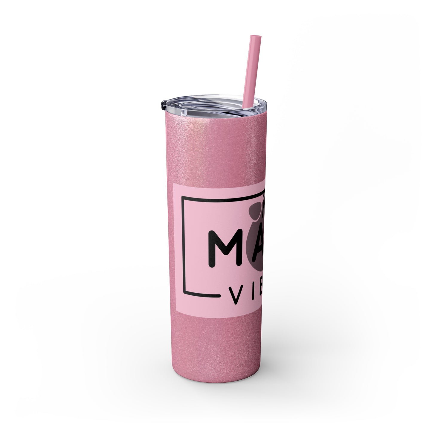 Pig Mama Vibes Skinny Tumbler with Straw, 20oz