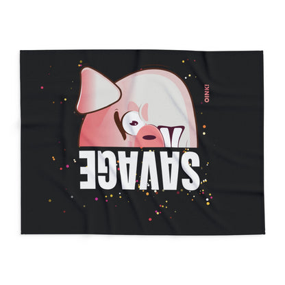 Savage Mini Pig Arctic Fleece Blanket