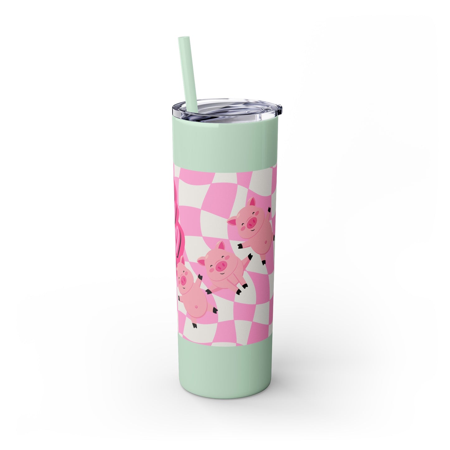 Share the Love Mini Pig Skinny Tumbler with Straw, 20oz