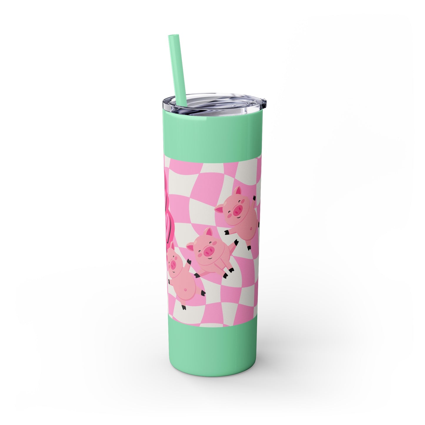 Share the Love Mini Pig Skinny Tumbler with Straw, 20oz