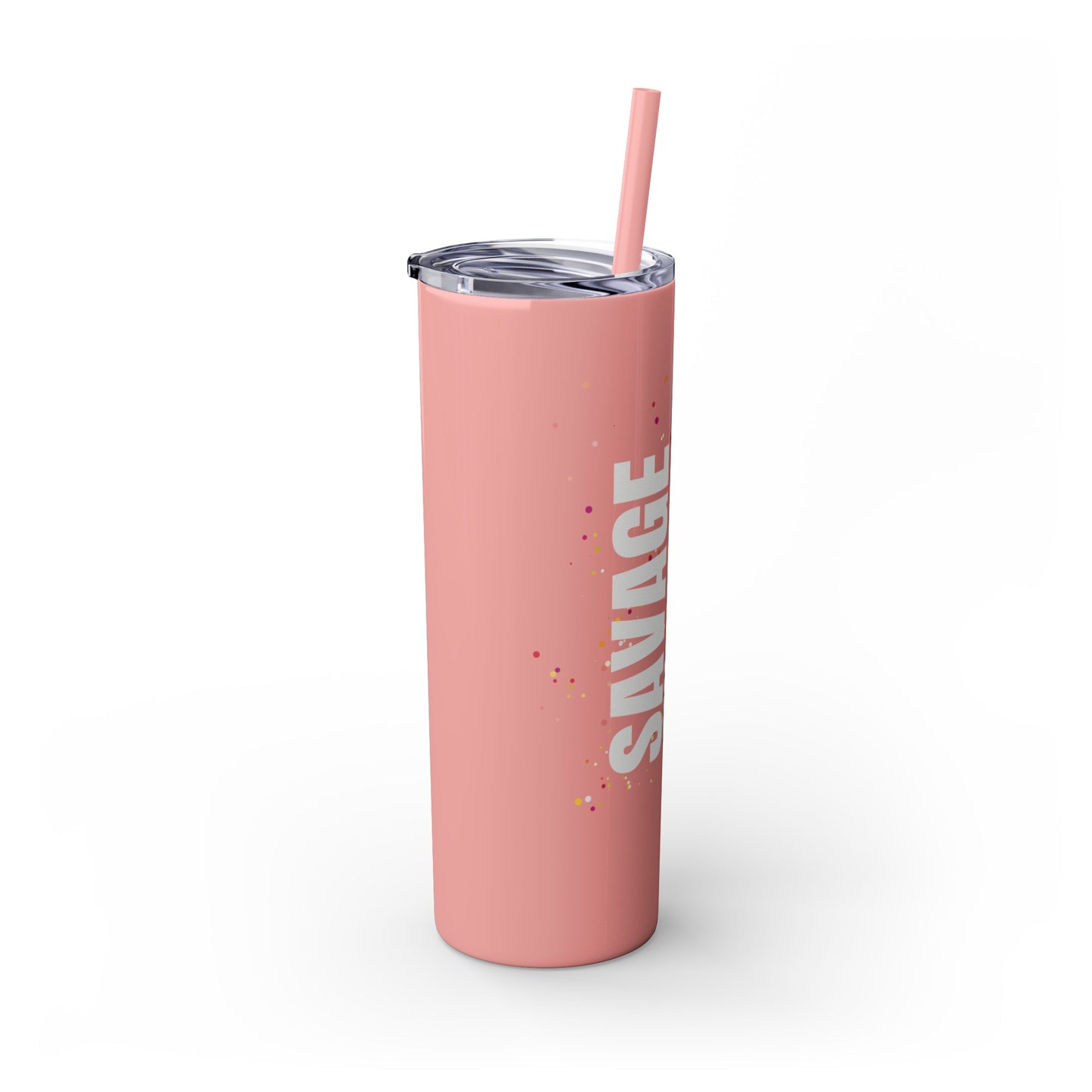 Savage Pig Skinny Tumbler with Straw, 20oz