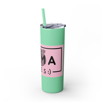 Pig Mama Vibes Skinny Tumbler with Straw, 20oz