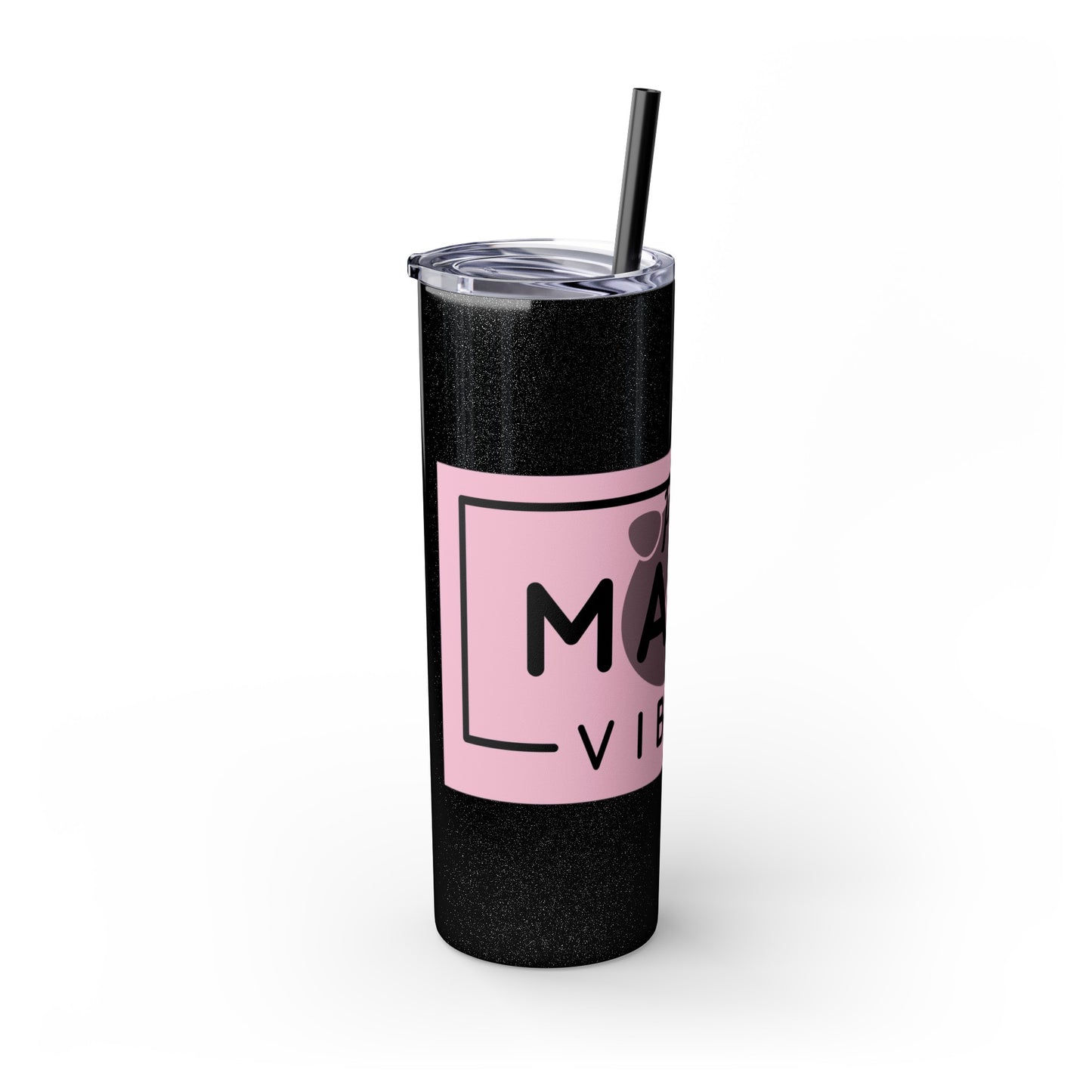 Pig Mama Vibes Skinny Tumbler with Straw, 20oz