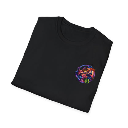 TLS Neon Girl T-Shirt — Neon Retro Gaming Crew Tee