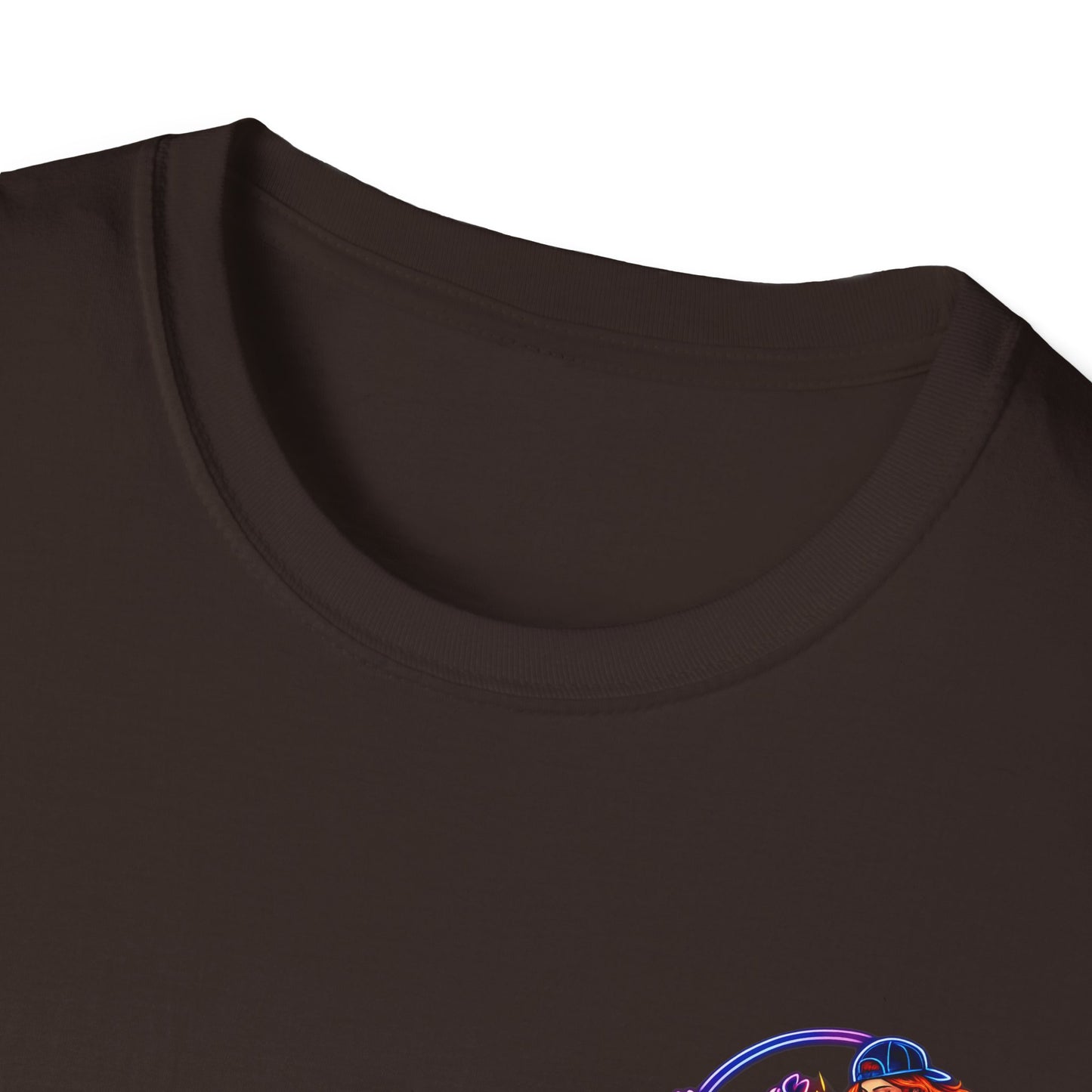 TLS Neon Girl T-Shirt — Neon Retro Gaming Crew Tee