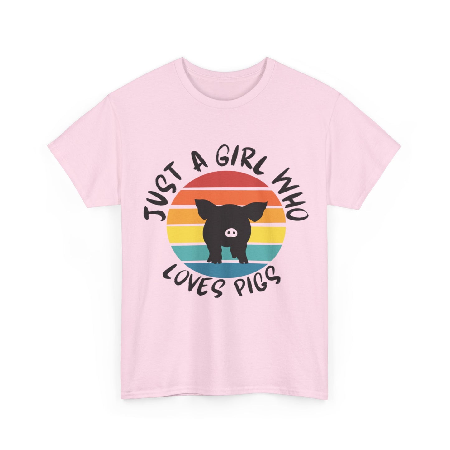 Just A Girl That Loves Pigs Unisex Heavy Cotton Tee