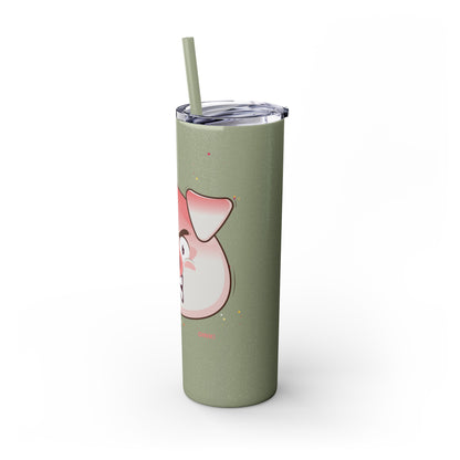 Savage Pig Skinny Tumbler with Straw, 20oz