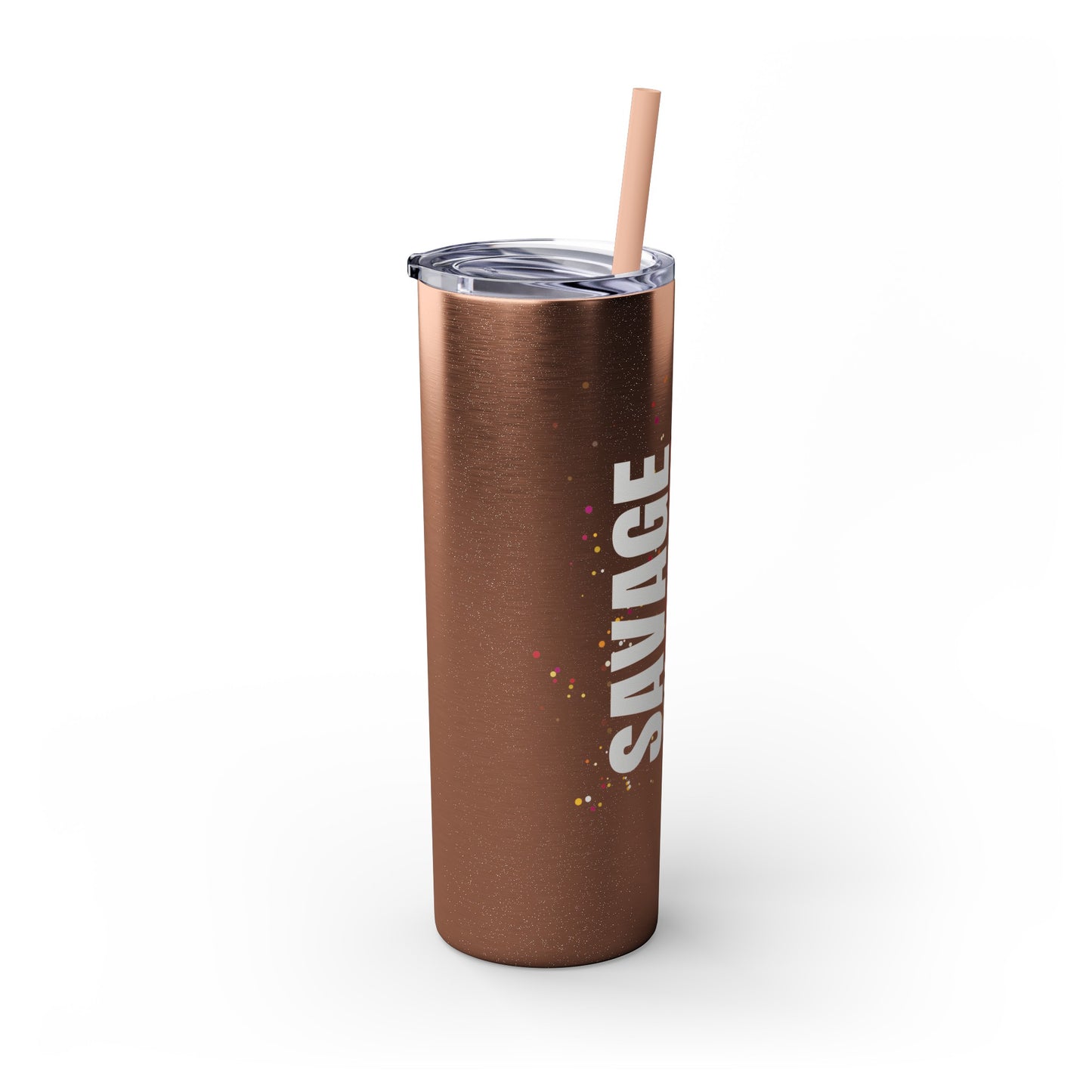 Savage Pig Skinny Tumbler with Straw, 20oz