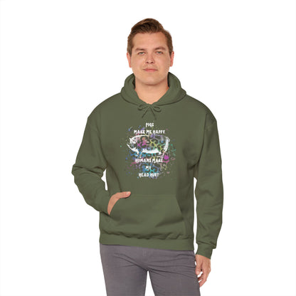 Pigs make me happy Hooded Sweatshirt