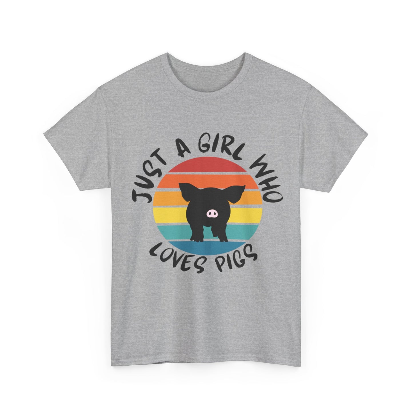 Just A Girl That Loves Pigs Unisex Heavy Cotton Tee