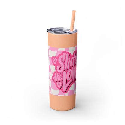 Share the Love Mini Pig Skinny Tumbler with Straw, 20oz