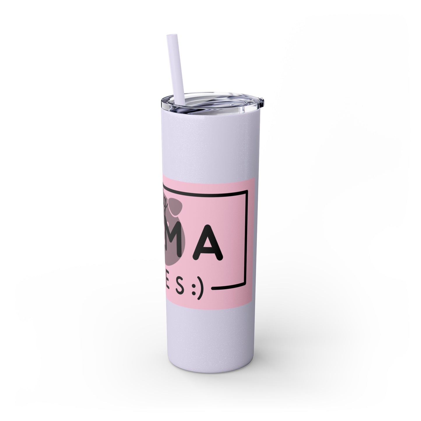 Pig Mama Vibes Skinny Tumbler with Straw, 20oz