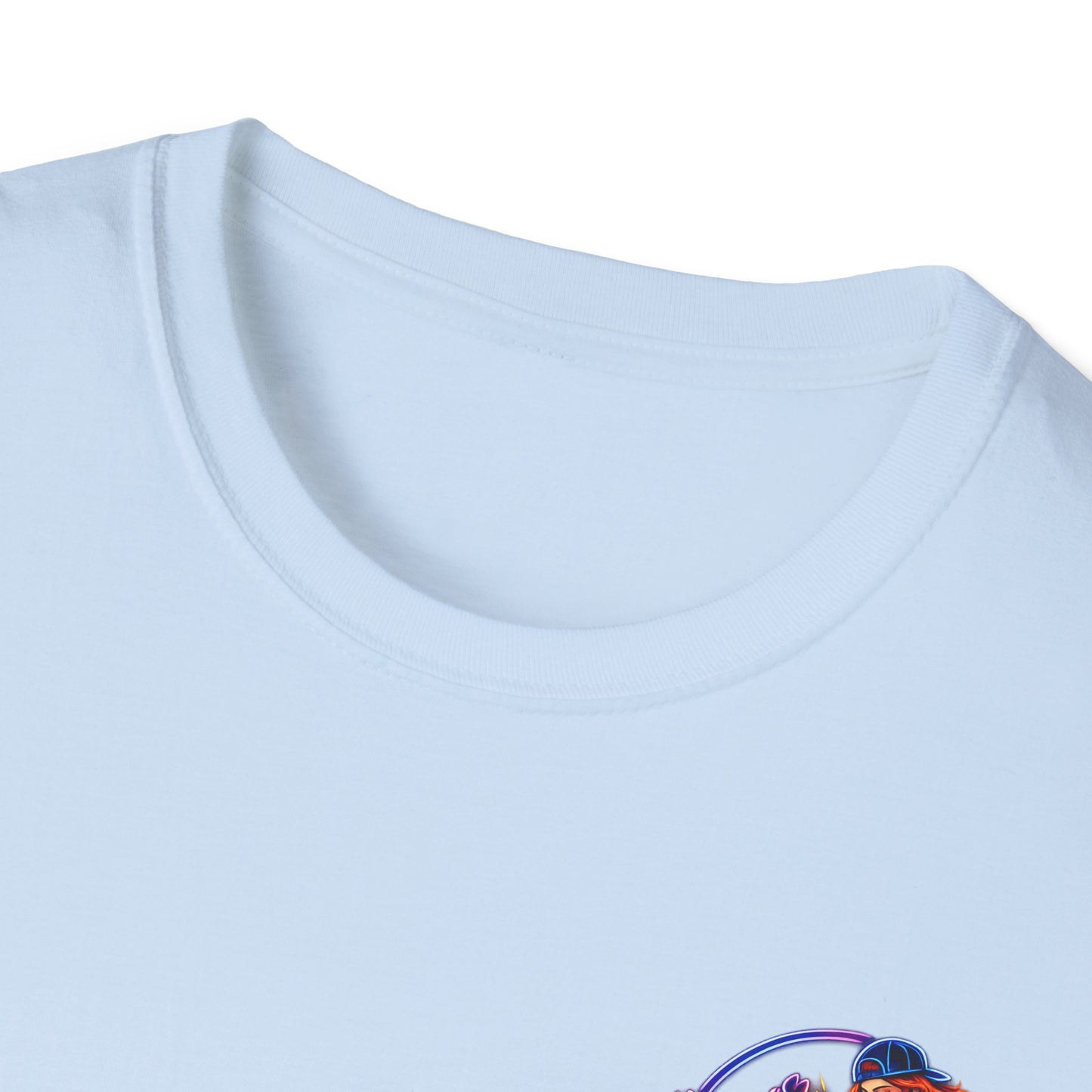 TLS Neon Girl T-Shirt — Neon Retro Gaming Crew Tee
