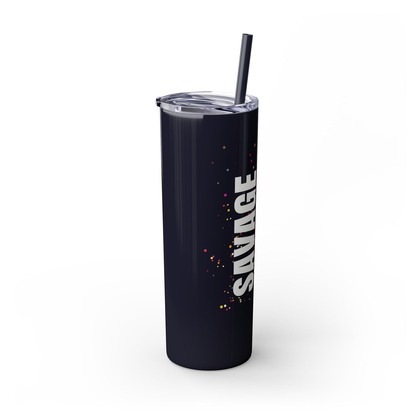 Savage Pig Skinny Tumbler with Straw, 20oz