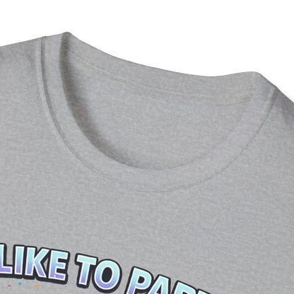 I Like to Party T-Shirt — Funny Mini Pig Couch & Snacks Graphic Tee
