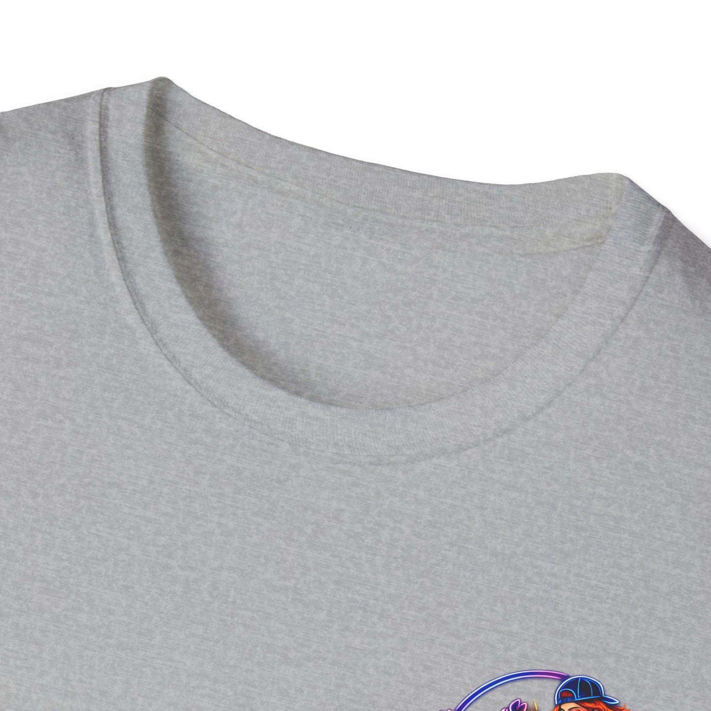 TLS Neon Girl T-Shirt — Neon Retro Gaming Crew Tee