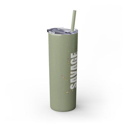 Savage Pig Skinny Tumbler with Straw, 20oz