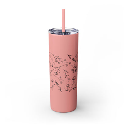 Cool Mini Pig Skinny Tumbler with Straw, 20oz