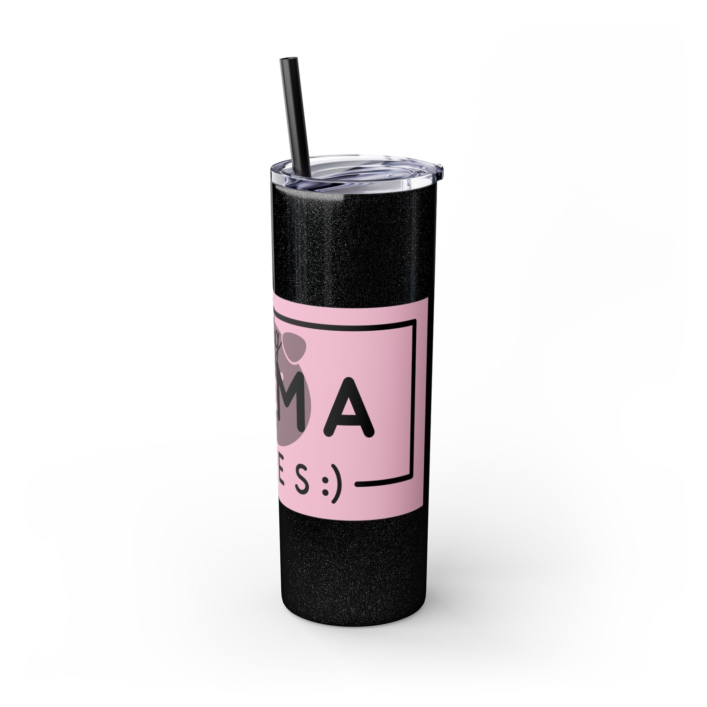 Pig Mama Vibes Skinny Tumbler with Straw, 20oz