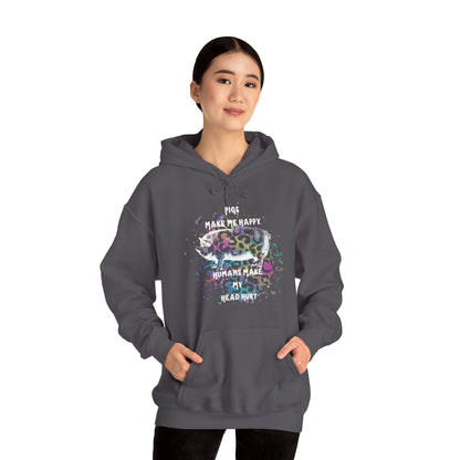 Pigs make me happy Hooded Sweatshirt