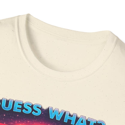 T-Shirt — "Guess What? Mini Pig Butt" Retro Neon Graphic Tee