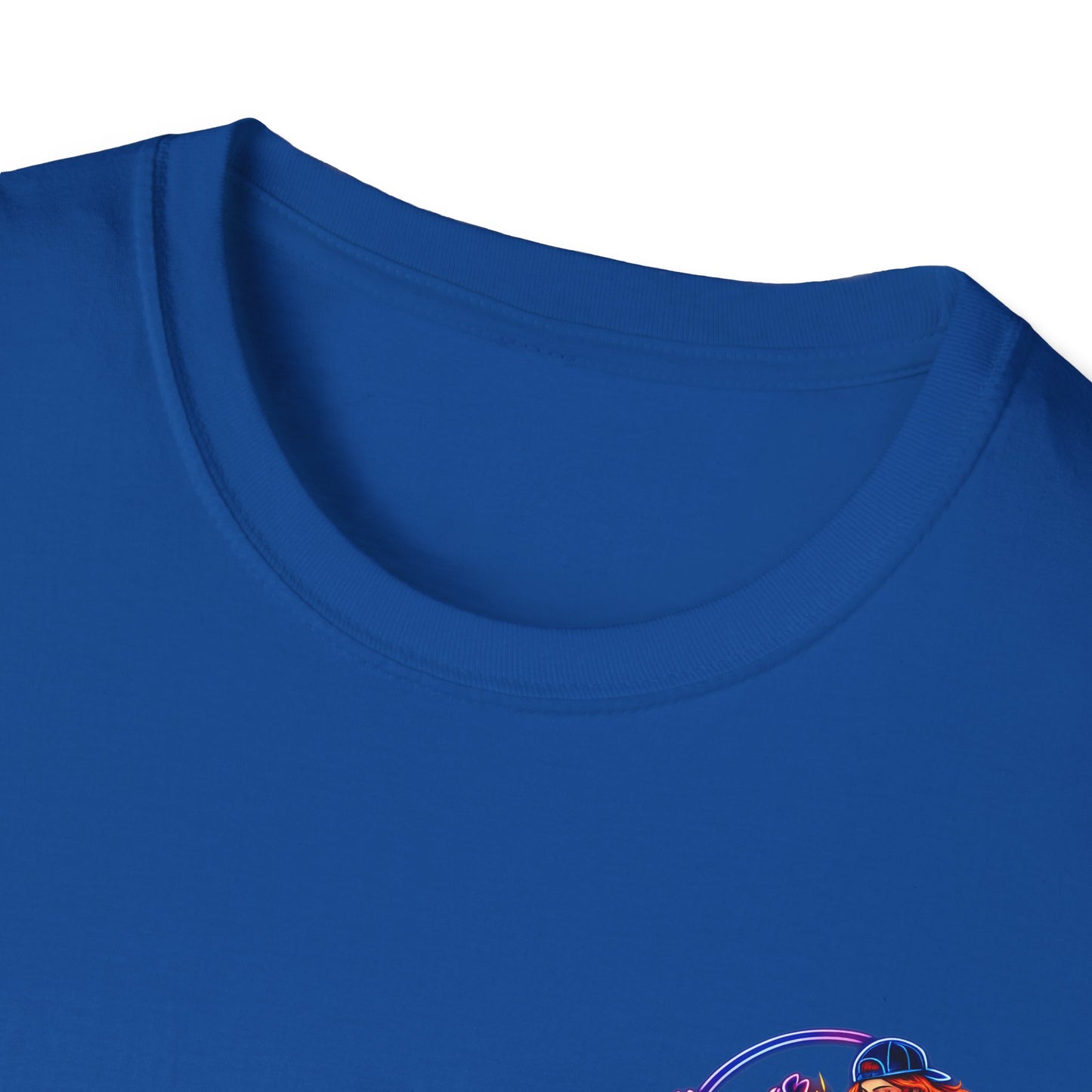 TLS Neon Girl T-Shirt — Neon Retro Gaming Crew Tee