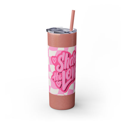 Share the Love Mini Pig Skinny Tumbler with Straw, 20oz