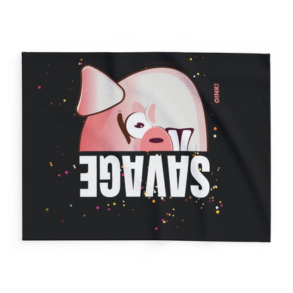 Savage Mini Pig Arctic Fleece Blanket