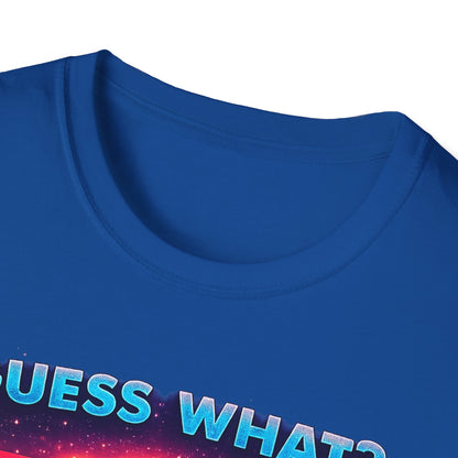 T-Shirt — "Guess What? Mini Pig Butt" Retro Neon Graphic Tee