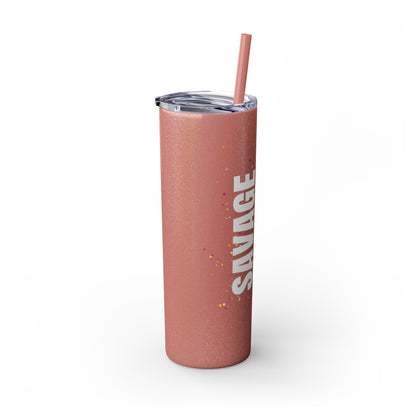 Savage Pig Skinny Tumbler with Straw, 20oz