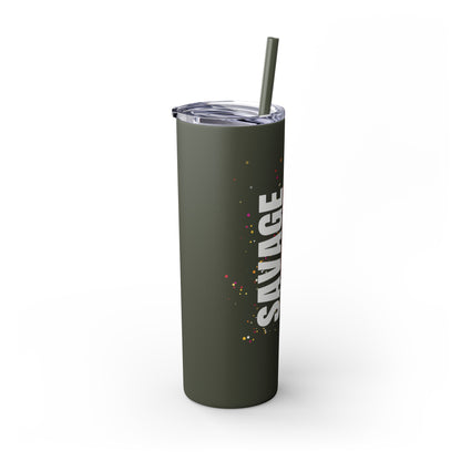 Savage Pig Skinny Tumbler with Straw, 20oz