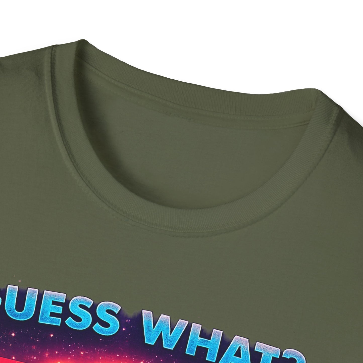 T-Shirt — "Guess What? Mini Pig Butt" Retro Neon Graphic Tee