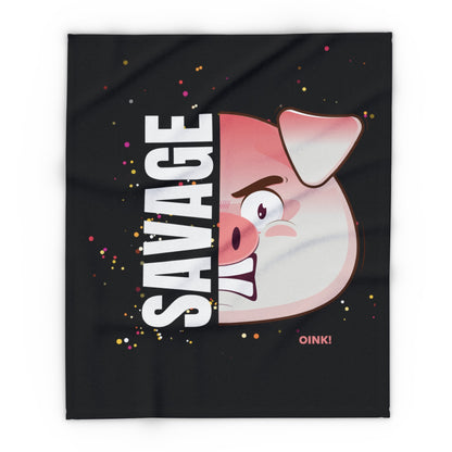 Savage Mini Pig Arctic Fleece Blanket