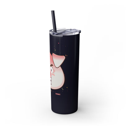 Savage Pig Skinny Tumbler with Straw, 20oz