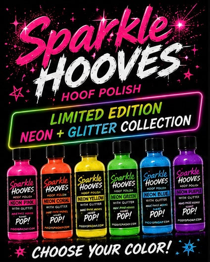 Sparkle Hooves™ Limited Edition Neon + Glitter Hoof Polish
