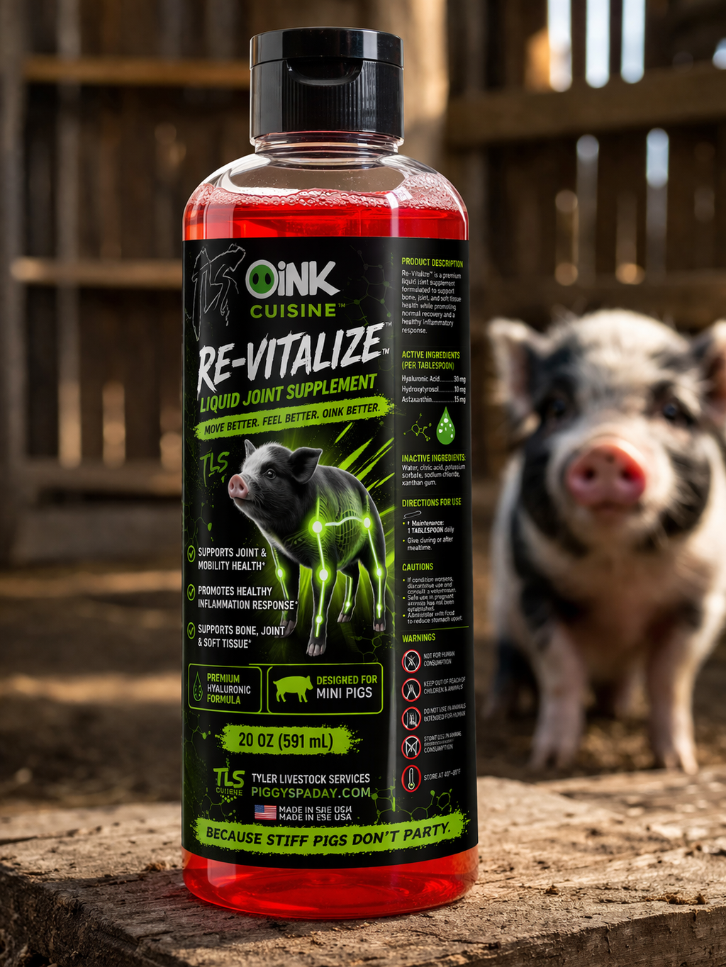 Oink Cuisine Re-Vitalize Liquid Joint Supplement