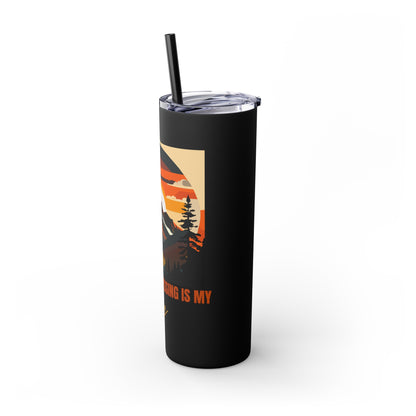 Mountain View "The only thing missing is my pig "Skinny Tumbler with Straw, 20oz