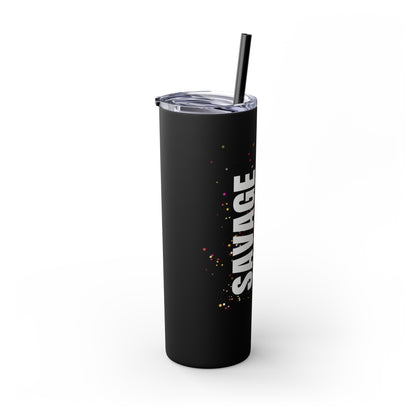 Savage Pig Skinny Tumbler with Straw, 20oz