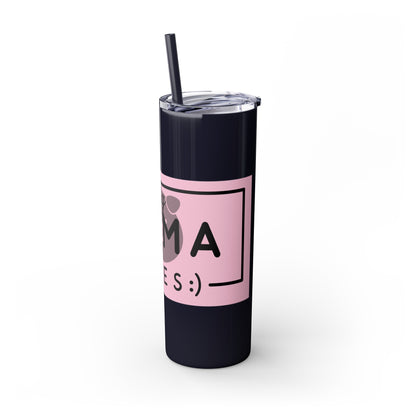 Pig Mama Vibes Skinny Tumbler with Straw, 20oz