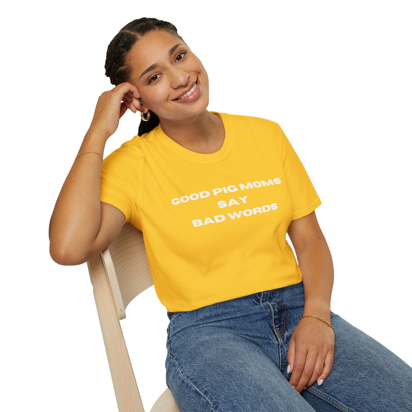 Good Pig Moms Say Bad Words Softstyle T-Shirt