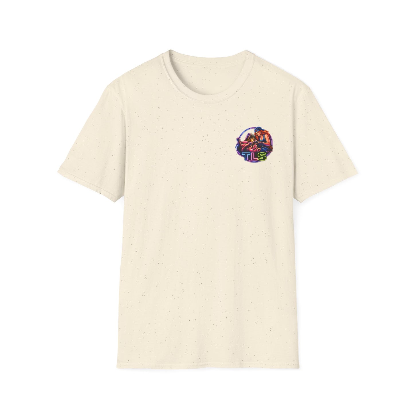 TLS Neon Girl T-Shirt — Neon Retro Gaming Crew Tee