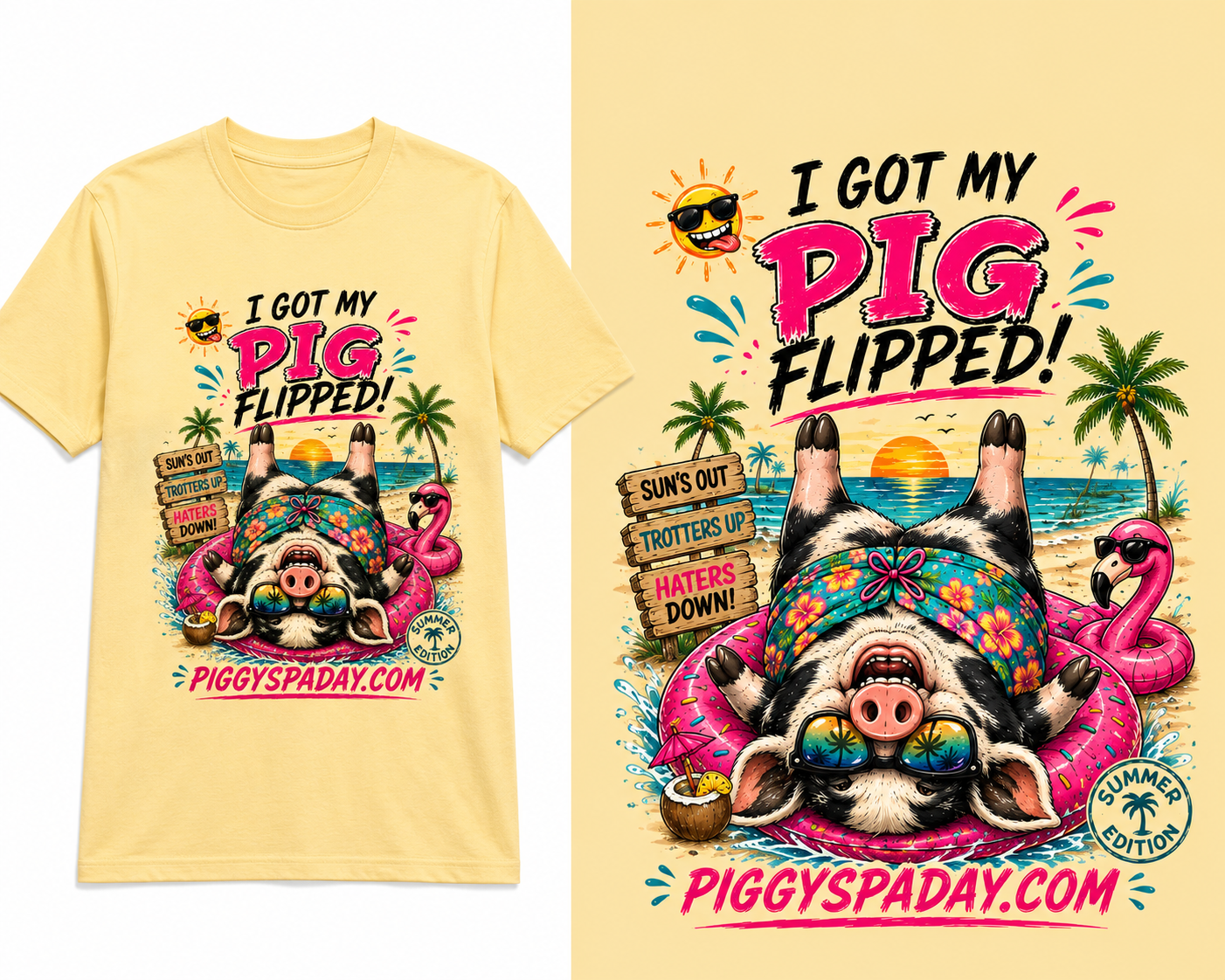 Summer edition “I got my pig flipped” tshirt