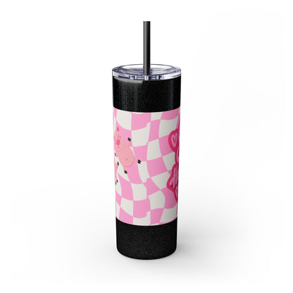 Share the Love Mini Pig Skinny Tumbler with Straw, 20oz