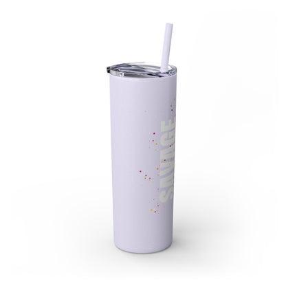 Savage Pig Skinny Tumbler with Straw, 20oz