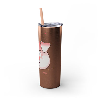 Savage Pig Skinny Tumbler with Straw, 20oz