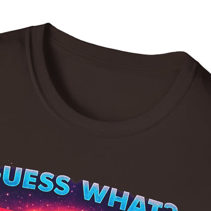 T-Shirt — "Guess What? Mini Pig Butt" Retro Neon Graphic Tee
