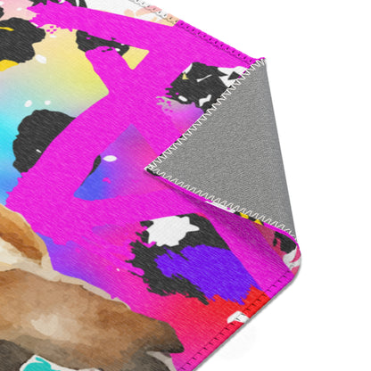 Spray Paint Leopard Pig Area Rugs