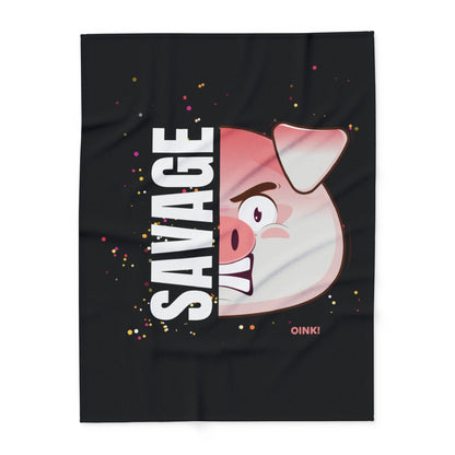 Savage Mini Pig Arctic Fleece Blanket